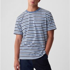 Gap Original Tshirt in Multi-Blue Stripes